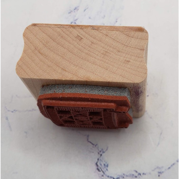 Stampin Up Loving Heart Quilt Block Wood Mounted Rubber Stamp - Picture 4 of 7